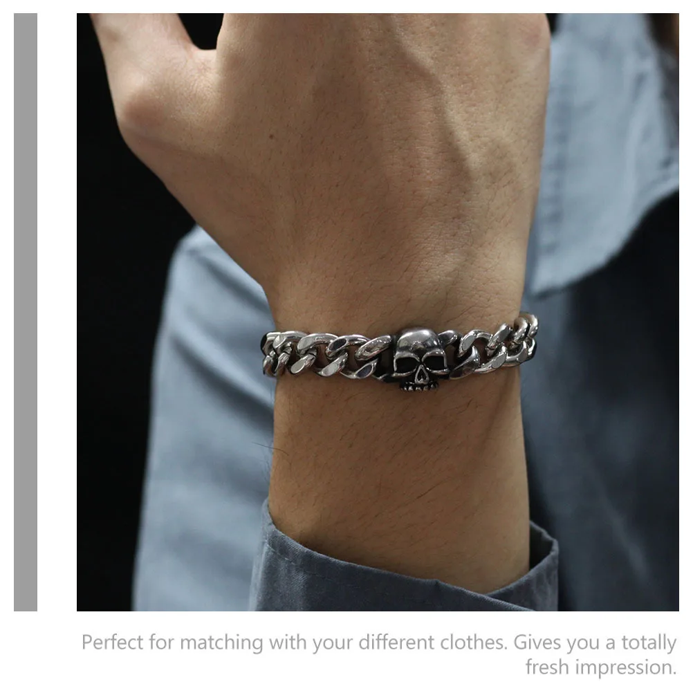 Skull Metal Bracelet Punk Goth Wristband Birthday Party Halloween Chic Wrist Jewelry Punk Bracelet Wristband
Skull Metal Bracelet Punk Goth Wristband Birthday Party Halloween Chic Wrist Jewelry Punk Bracelet Wristband