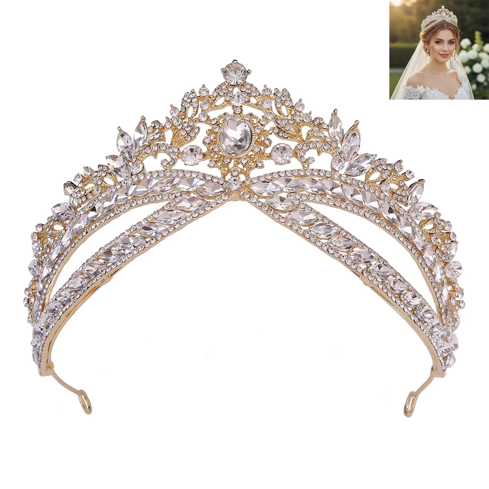 Роскошные свадебные тиары и короны золотого цвета с кристаллами, украшенные стразами, для вечеринок, выпускных и свадеб, диадемы и тиары для женщин, украшения для волос невесты.
Роскошные свадебные тиары и короны золотого цвета с кристаллами, украшенные стразами, для вечеринок, выпускных и свадеб, диадемы и тиары для женщин, украшения для волос невесты.
