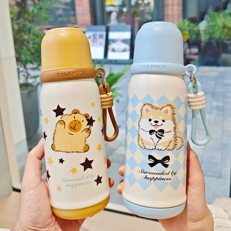 Cartoon Vacuum Insulated Water Bottle Multi Use Lid Portable Student Cup With Cover And Rope Stainless Steel Thermos Mug Gift
Cartoon Vacuum Insulated Water Bottle Multi Use Lid Portable Student Cup With Cover And Rope Stainless Steel Thermos Mug Gift