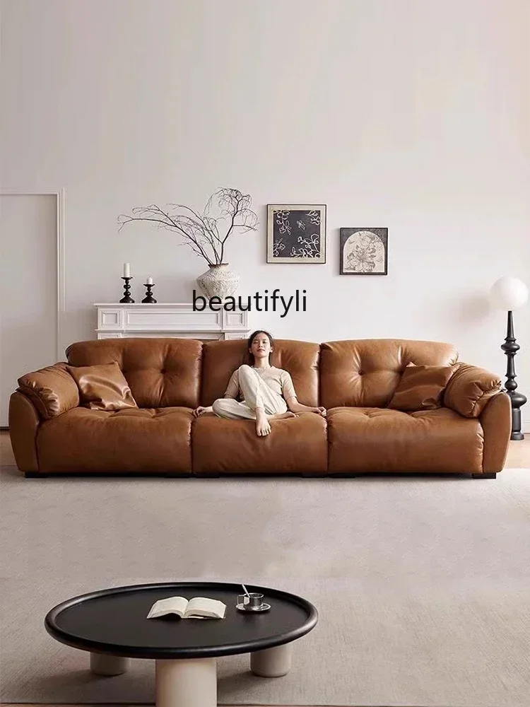 B6 l Leather sofa living room straight row retro wind oil wax leather functional sofa backrest adjustable
B6 l Leather sofa living room straight row retro wind oil wax leather functional sofa backrest adjustable