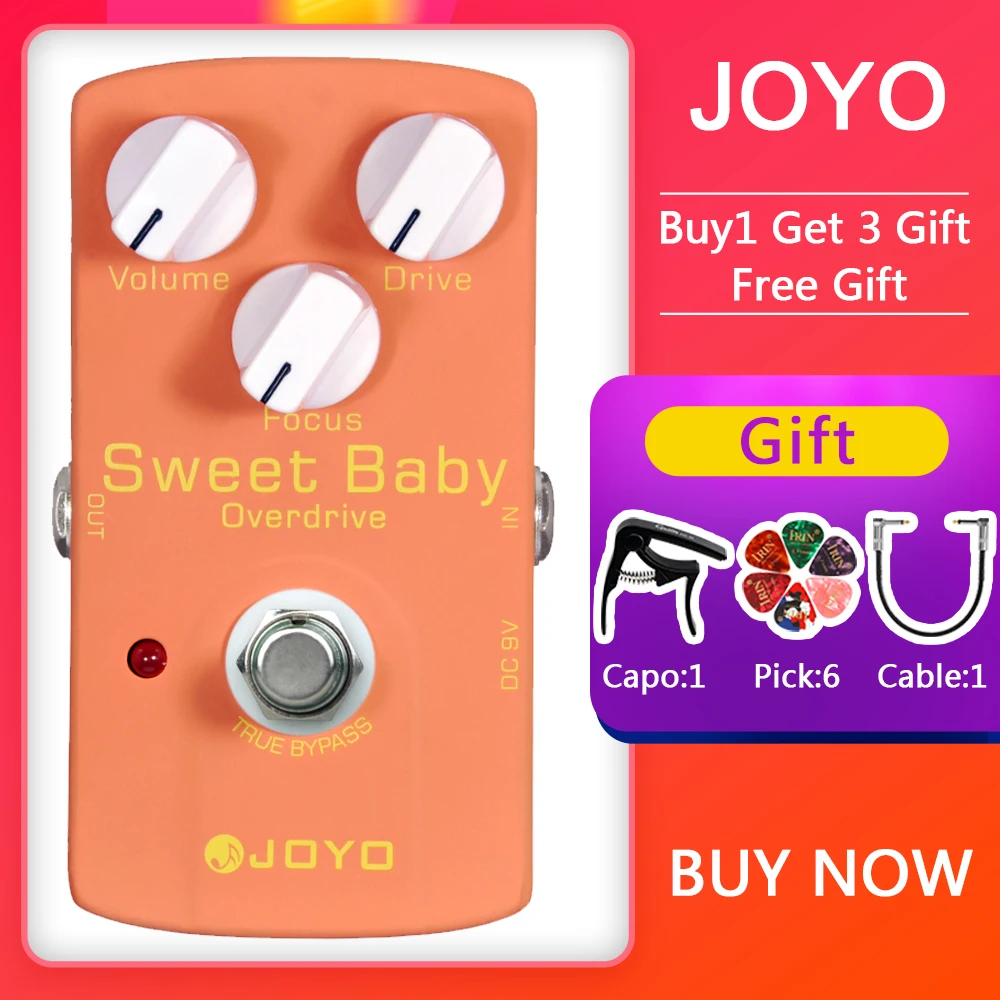 JOYO JF-36 SWEET BABY педаль для гитарного эффекта овердрайв с низким коэффициентом усиления, адаптация к различным внешним моделям, детали и аксессуары для настоящей байпационной гитары
JOYO JF-36 SWEET BABY педаль для гитарного эффекта овердрайв с низким коэффициентом усиления, адаптация к различным внешним моделям, детали и аксессуары для настоящей байпационной гитары