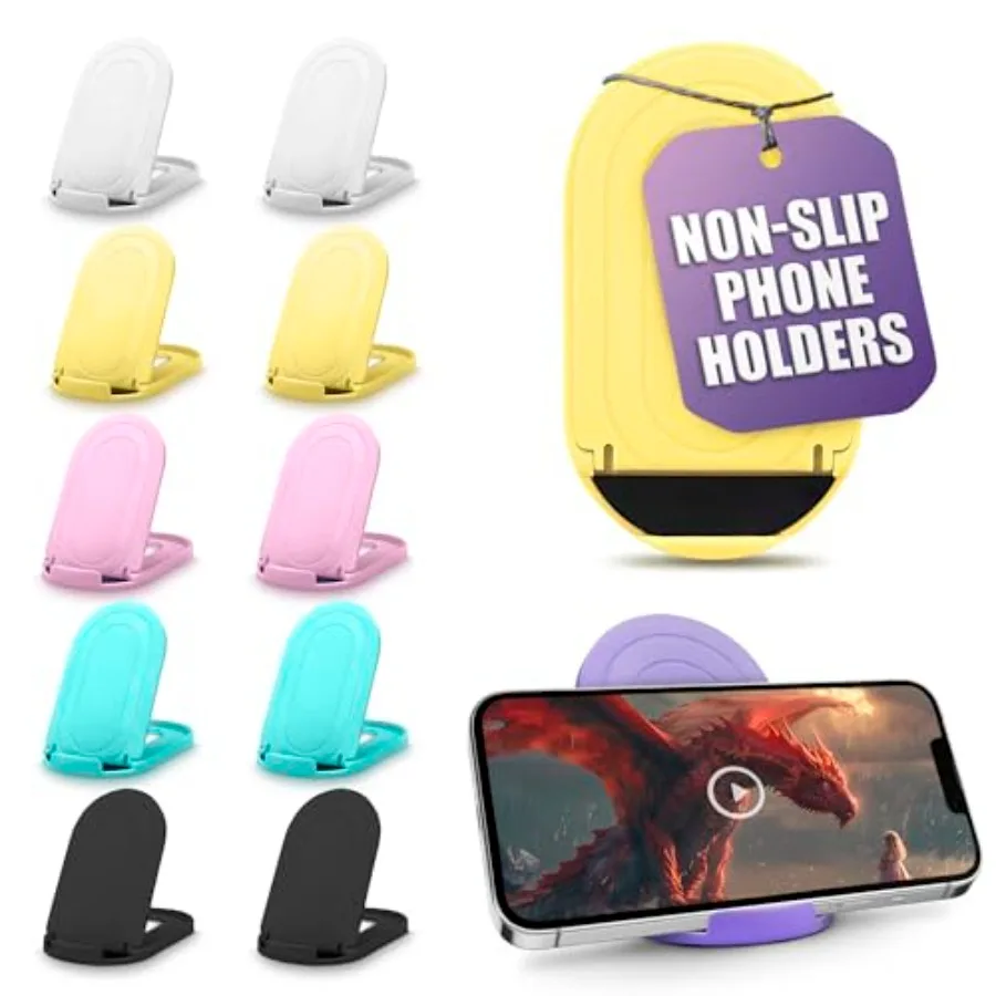 Desk phone stand set: 12 pcs, aluminum alloy, black, adjustable angle with anti-slip silicone pads for 47.9 devices
Desk phone stand set: 12 pcs, aluminum alloy, black, adjustable angle with anti-slip silicone pads for 47.9 devices