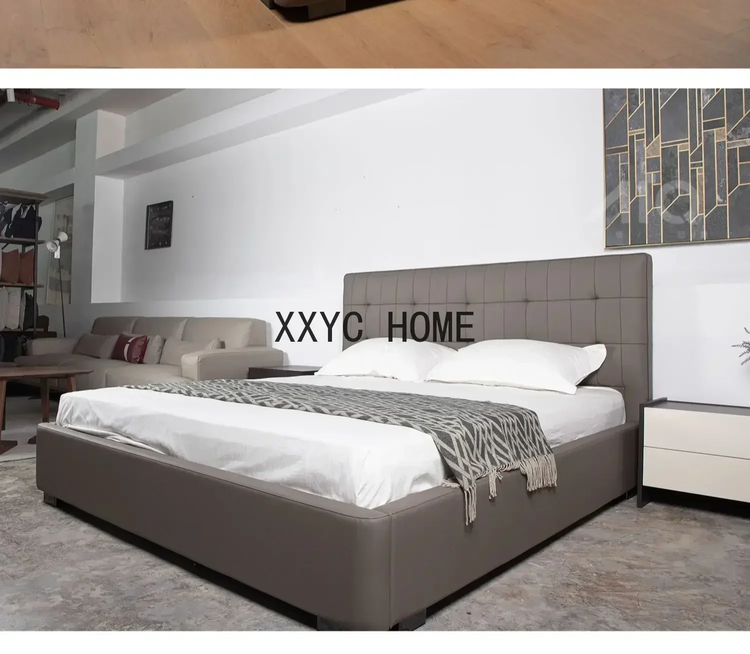 Home Master Bedroom Light Luxury Leather Bed Small Apartment Nordic Modern Simple Starry High Backrest Soft Pillow Double Bed
Home Master Bedroom Light Luxury Leather Bed Small Apartment Nordic Modern Simple Starry High Backrest Soft Pillow Double Bed