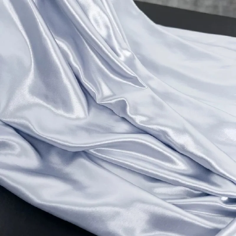 Light Blue Pearlescent Faux Acetate Satin Fabric Soft Drapey Designer for Shirt Dress Pants Qipao DIY Sewing Accessories
Light Blue Pearlescent Faux Acetate Satin Fabric Soft Drapey Designer for Shirt Dress Pants Qipao DIY Sewing Accessories