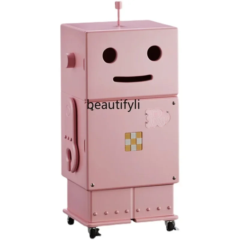 Solid Wood Children's Bookcase Robot Cartoon Storage Cabinet Locker Sofa Living Room Side Cabinet Movable with Wheels
Solid Wood Children's Bookcase Robot Cartoon Storage Cabinet Locker Sofa Living Room Side Cabinet Movable with Wheels