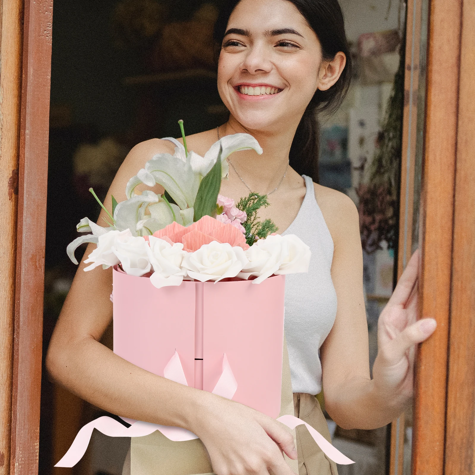 Flower Gift Box Valentine Packaging Artificial Roses Gypsophila Chrysanthemums Carnations Home Weddings Florists
Flower Gift Box Valentine Packaging Artificial Roses Gypsophila Chrysanthemums Carnations Home Weddings Florists