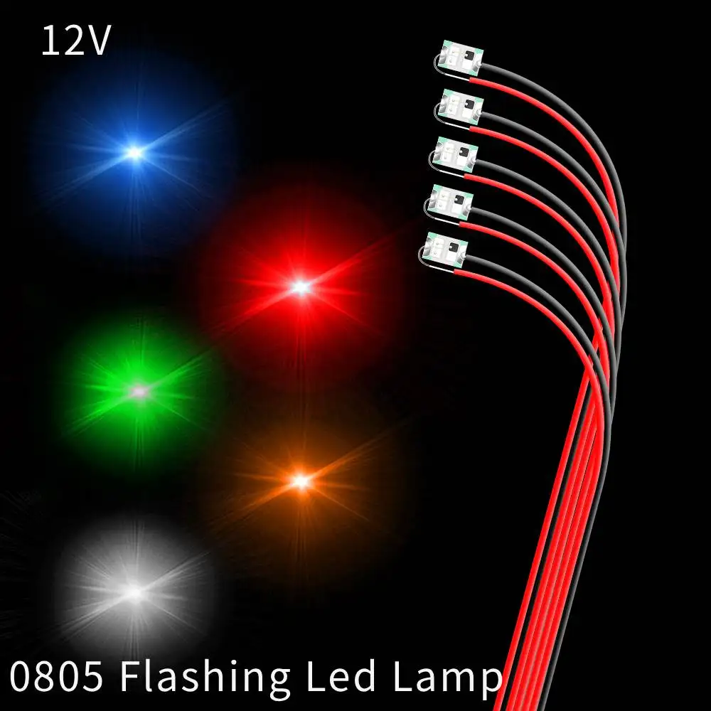 5pcs/10pcs 12V Pre-Soldered 0805 Flashing LED Diodes with Resistor, Pre-Wired Blink LED Lights for Model Train, Building Diorama
5pcs/10pcs 12V Pre-Soldered 0805 Flashing LED Diodes with Resistor, Pre-Wired Blink LED Lights for Model Train, Building Diorama