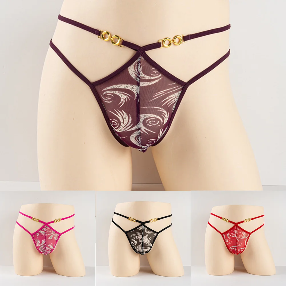 Men Sexy Thongs G String Printed Mesh Sheer Briefs Bulge Pouch Jockstrap T-Back Underpants Men's Panties
Men Sexy Thongs G String Printed Mesh Sheer Briefs Bulge Pouch Jockstrap T-Back Underpants Men's Panties
