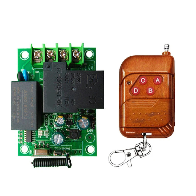 433Mhz Universal Wireless Remote Control Switch AC220V Relay Module And 500M Transmitter For Light/Garage Gate/Motor
433Mhz Universal Wireless Remote Control Switch AC220V Relay Module And 500M Transmitter For Light/Garage Gate/Motor