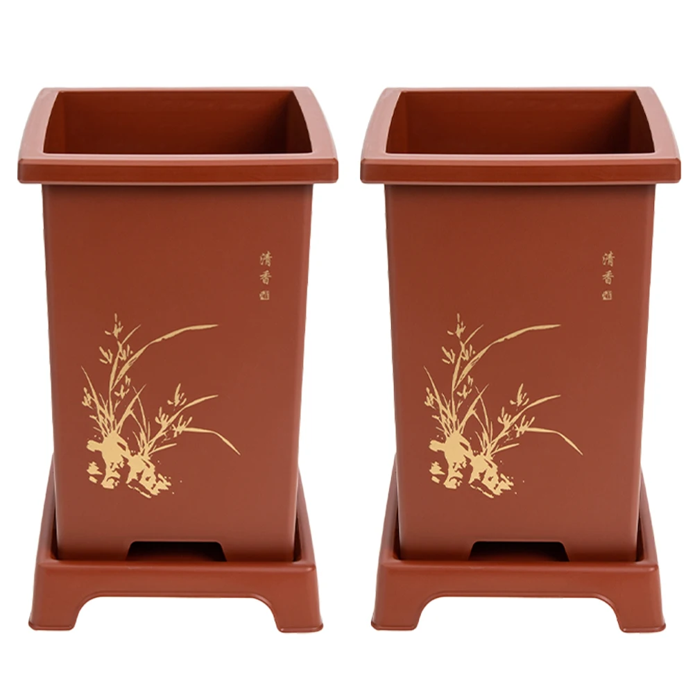 Imitation Purple Sand Flowerpot 2 Sets Orchid Succulents Decorative Saucers Plastic Plant Pots Nursery Spring Outdoor
Imitation Purple Sand Flowerpot 2 Sets Orchid Succulents Decorative Saucers Plastic Plant Pots Nursery Spring Outdoor