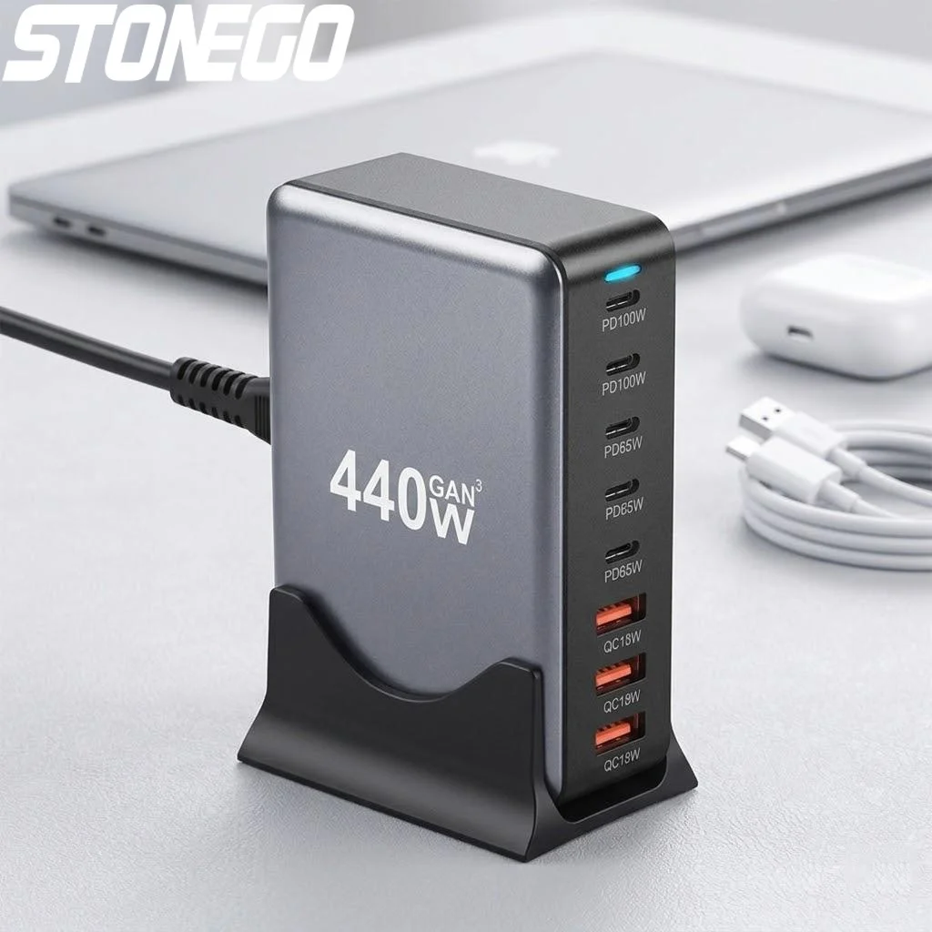 440W 8 Port USB C Charging Station Dual 100W PD for MacBook Pro Air iPad iPhone 16 15 14 13 Pro Max
440W 8 Port USB C Charging Station Dual 100W PD for MacBook Pro Air iPad iPhone 16 15 14 13 Pro Max