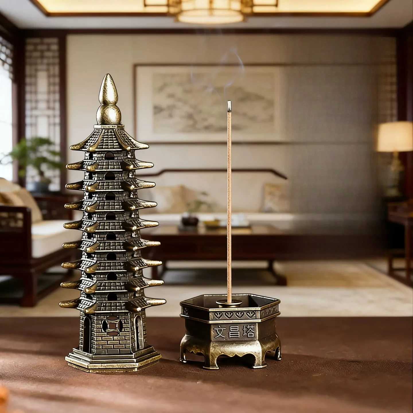 PYH nine-layer Wenchang tower line sandalwood agarwood incense burner antique aromatherapy burner ornament
PYH nine-layer Wenchang tower line sandalwood agarwood incense burner antique aromatherapy burner ornament