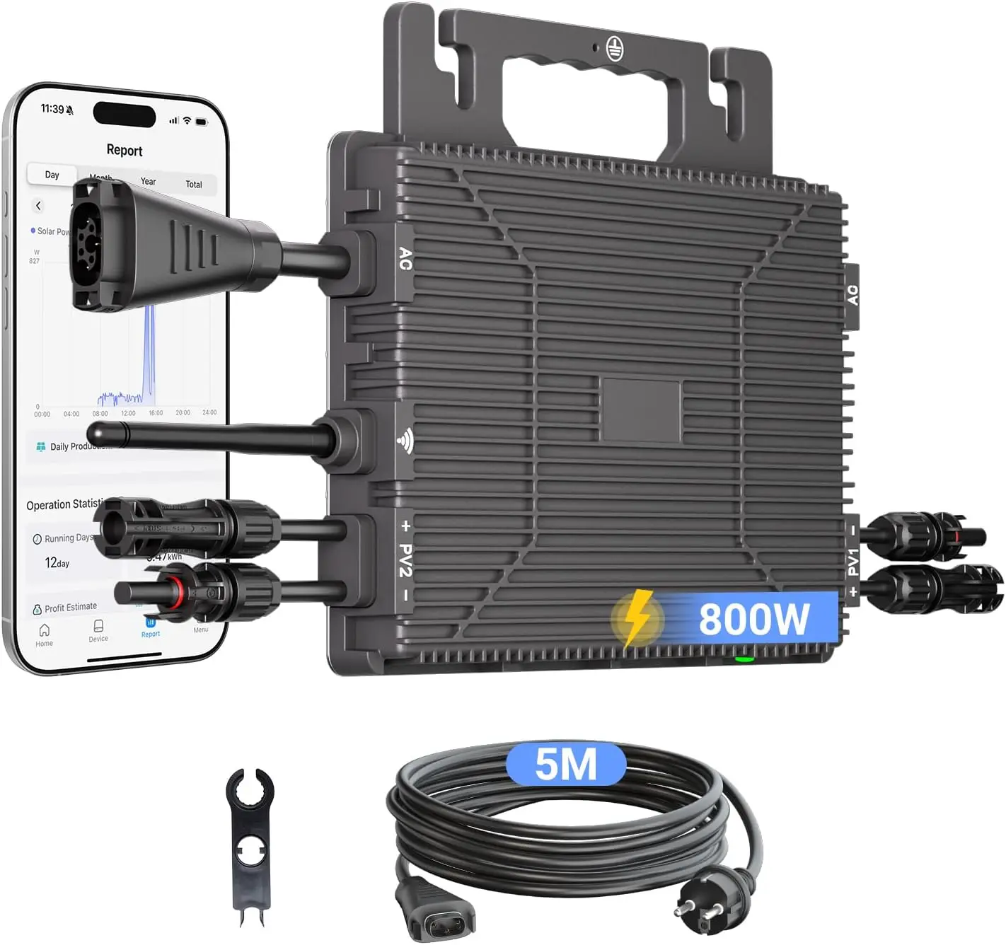 LIONSHEE 800W Solar Micro Inverter with MPPT Technology And WiFi Monitoring for Smartphones 22-55 V DC Input Solar Power System
LIONSHEE 800W Solar Micro Inverter with MPPT Technology And WiFi Monitoring for Smartphones 22-55 V DC Input Solar Power System