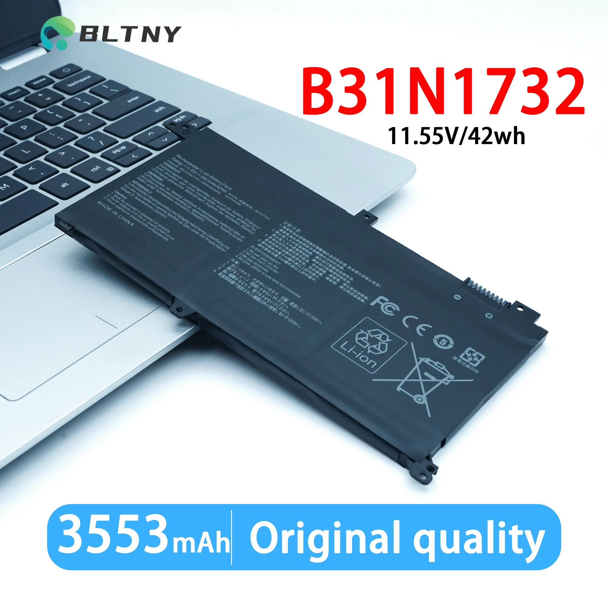 B31N1732 42 Втч аккумулятор для ноутбука Asus VivoBook X430UN R430FA X430FN X571G X571LH X571GT X571GD S14 S430FA S430FN S430UA
B31N1732 42 Втч аккумулятор для ноутбука Asus VivoBook X430UN R430FA X430FN X571G X571LH X571GT X571GD S14 S430FA S430FN S430UA