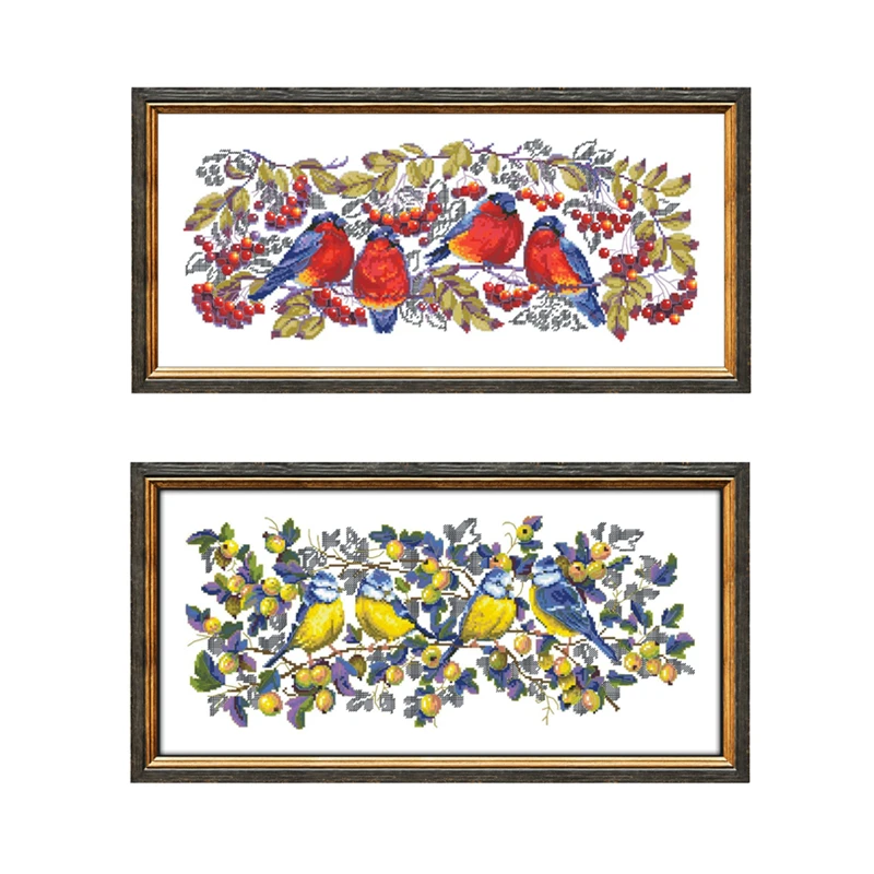 Бульфины с красными фруктами, пакет для вышивки крестом, белый холст, 18 карат, 14 карат, 11 карат, ткань, хлопковая нить, вышивка, сделай сам, ручная работа
Бульфины с красными фруктами, пакет для вышивки крестом, белый холст, 18 карат, 14 карат, 11 карат, ткань, хлопковая нить, вышивка, сделай сам, ручная работа