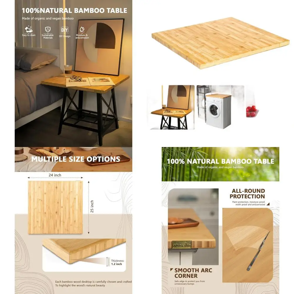24x25 Inch Bamboo Butcher Block, 1.2 Thick, Multipurpose Waterproof Surface for Kitchen, Office, and Dining
24x25 Inch Bamboo Butcher Block, 1.2 Thick, Multipurpose Waterproof Surface for Kitchen, Office, and Dining