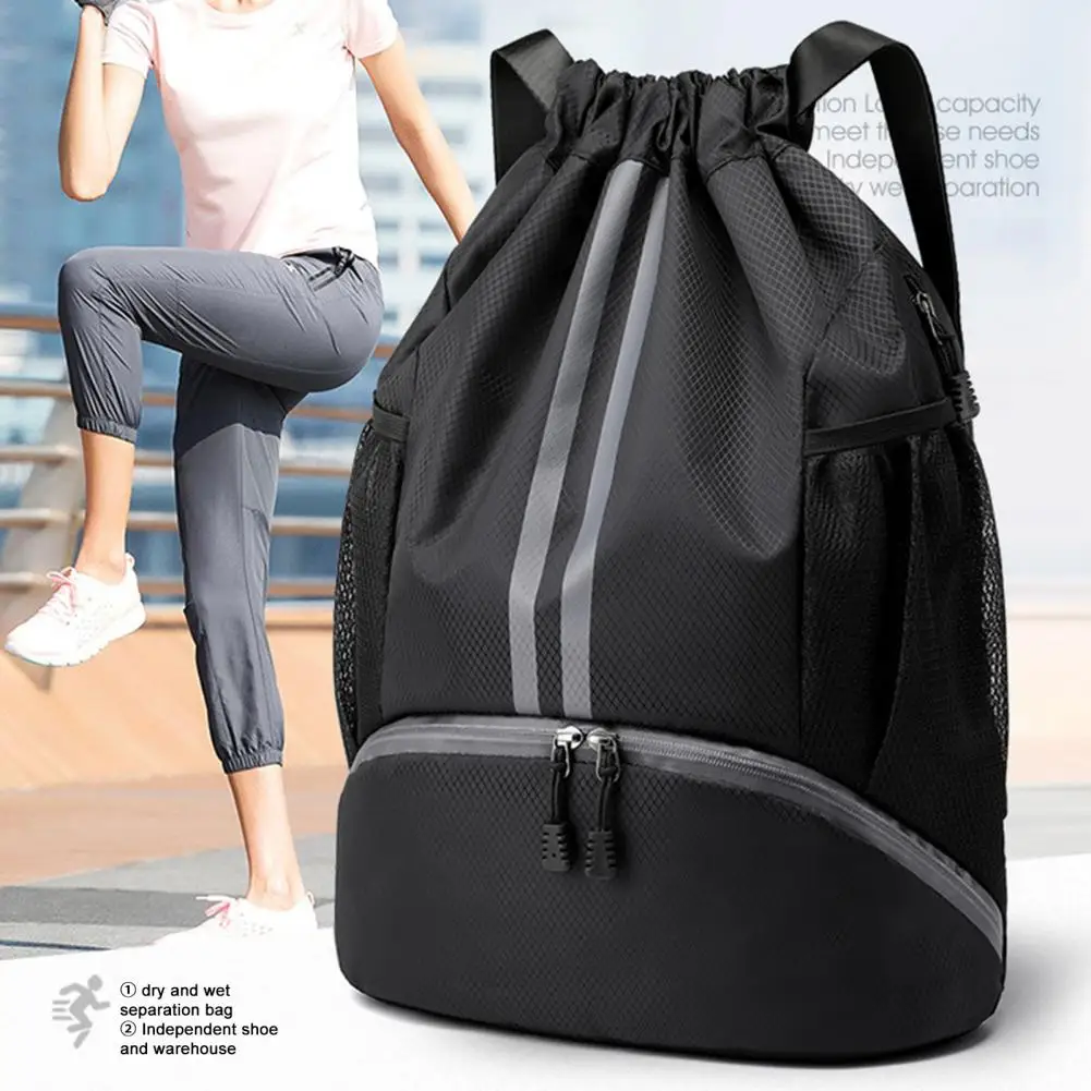 Gym Sports Bag Drawstring Football Bag Waterproof Oxford Cloth Sports Backpack with Ball Compartment & Bottom Shoes Compartment
Gym Sports Bag Drawstring Football Bag Waterproof Oxford Cloth Sports Backpack with Ball Compartment & Bottom Shoes Compartment