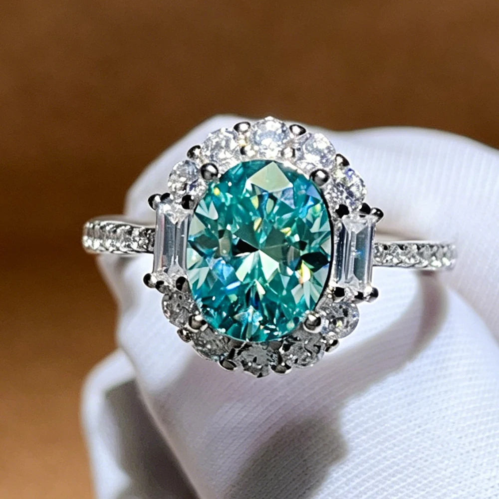 1CT 2CT Oval Cut Moissanite Engagement Ring for Women Paraiba Green Color Sparkling Lab Diamond S925 Silver Wedding Band Jewelry
1CT 2CT Oval Cut Moissanite Engagement Ring for Women Paraiba Green Color Sparkling Lab Diamond S925 Silver Wedding Band Jewelry