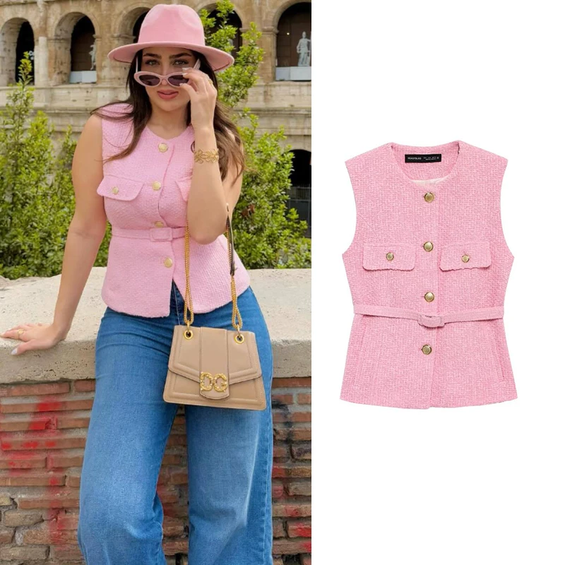 Autumn Vests Jackets Women's 2025 New Chic Pink Elegant Street Slim O-neck Women's Jacket Coat Fashion Youth Holiday Warm Vests
Autumn Vests Jackets Women's 2025 New Chic Pink Elegant Street Slim O-neck Women's Jacket Coat Fashion Youth Holiday Warm Vests