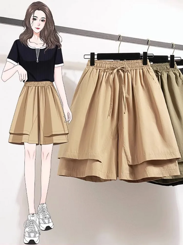 Ice Silk Quick Dry Wide Leg Shorts Women Summer Thin Loose Slim A-Line Casual Sports Pants Straight Five Skirt Pants
Ice Silk Quick Dry Wide Leg Shorts Women Summer Thin Loose Slim A-Line Casual Sports Pants Straight Five Skirt Pants