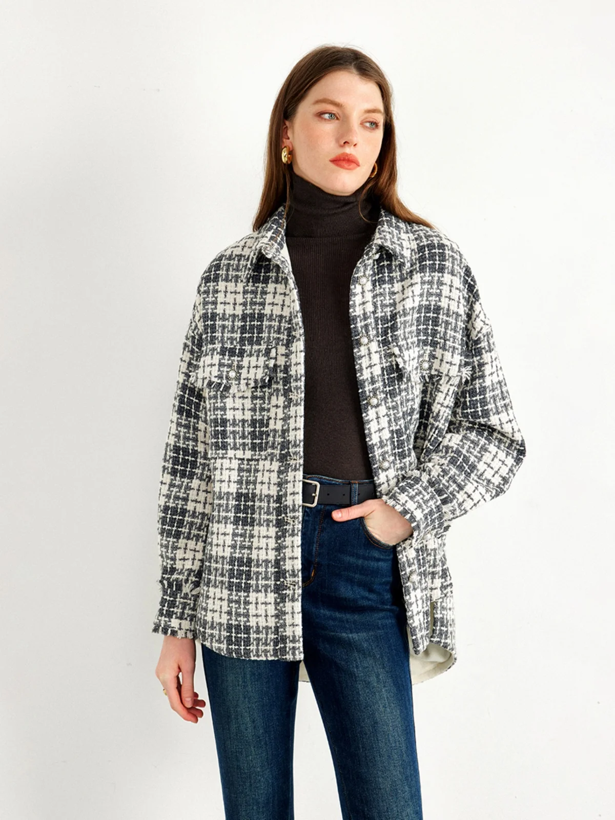 Женская рубашка CLMX в стиле Gentlewoman: весенняя, в клетку, с эффектом легкой ветровки, с длинным рукавом, стандартный крой, из полиэстера, для повседневной носки
Женская рубашка CLMX в стиле Gentlewoman: весенняя, в клетку, с эффектом легкой ветровки, с длинным рукавом, стандартный крой, из полиэстера, для повседневной носки