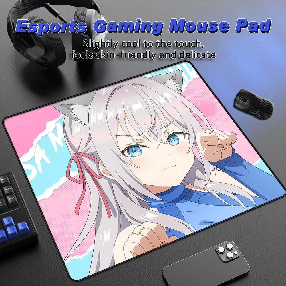 Anime Cat Girl Gaming Mouse Pad Non-slip Rubber Base Desk Mat Cute Silver Hair Girl Cute Mousepad For PC Laptop Mousepad 45*40cm
Anime Cat Girl Gaming Mouse Pad Non-slip Rubber Base Desk Mat Cute Silver Hair Girl Cute Mousepad For PC Laptop Mousepad 45*40cm