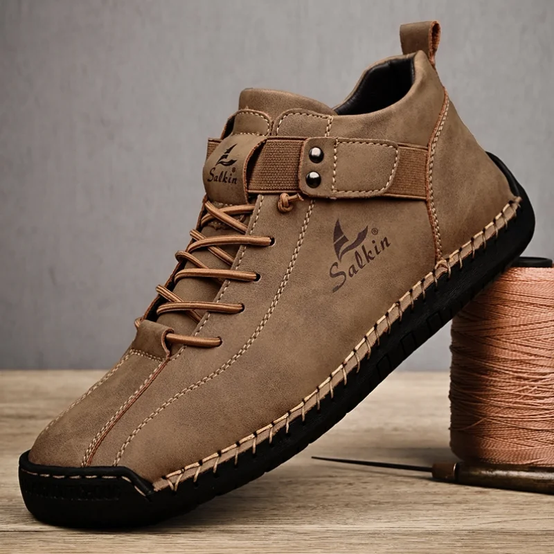 New 2025 Handmade Leather Casual Men Shoes Design Sneakers Man Breathable Leather Shoes Men Ankle Boots Outdoor
New 2025 Handmade Leather Casual Men Shoes Design Sneakers Man Breathable Leather Shoes Men Ankle Boots Outdoor