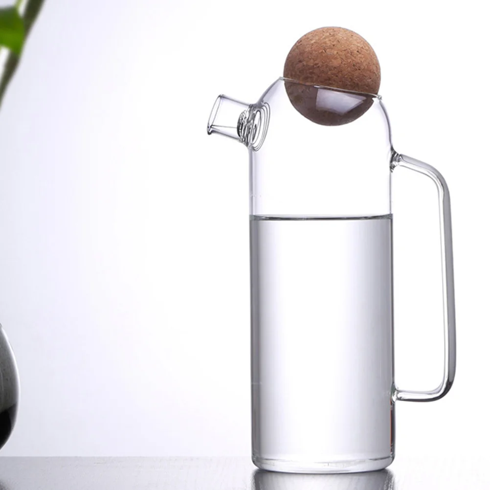 Thick Glass Teapot Resistant Juice Jar Wine Pitcher Home Use Ergonomic Handle Cork Glass Tea Kettle Household Water
Thick Glass Teapot Resistant Juice Jar Wine Pitcher Home Use Ergonomic Handle Cork Glass Tea Kettle Household Water