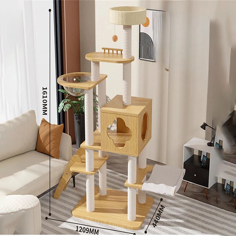 Simplicity Wooden Cat Scratching Post Tree House Lookout Tower Hammock Cat Towers Sisal Arranhador Para Gato Pet Products LVPK
Simplicity Wooden Cat Scratching Post Tree House Lookout Tower Hammock Cat Towers Sisal Arranhador Para Gato Pet Products LVPK
