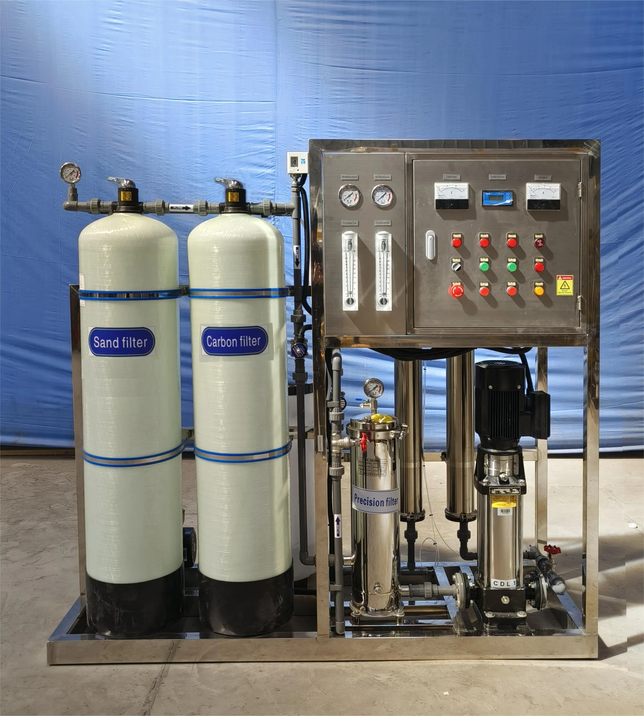 Industrial 1000LPH Reverse Osmosis Water Treatment Machine 220V RO Water Purification System with 1 Year Warranty 
Industrial 1000LPH Reverse Osmosis Water Treatment Machine 220V RO Water Purification System with 1 Year Warranty