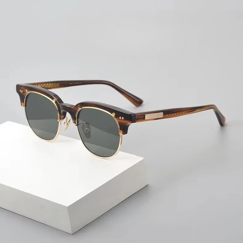 New Eyebrow Line Large Face Men Half Frame Men Sunglasses Acetate Titanium Frame Outdoor Sunshades Women UV Protective Eyewear
New Eyebrow Line Large Face Men Half Frame Men Sunglasses Acetate Titanium Frame Outdoor Sunshades Women UV Protective Eyewear