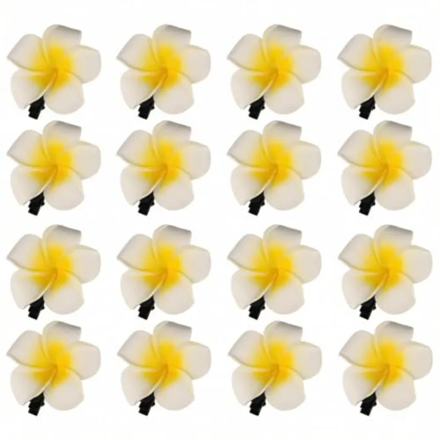 12PCS Women Girls 2.36" Hawaiian Hawaii Bohemia Style Plumeria Foam Flower Hair Clips Decoration Hair Barrette Hairpin For Brid
12PCS Women Girls 2.36" Hawaiian Hawaii Bohemia Style Plumeria Foam Flower Hair Clips Decoration Hair Barrette Hairpin For Brid