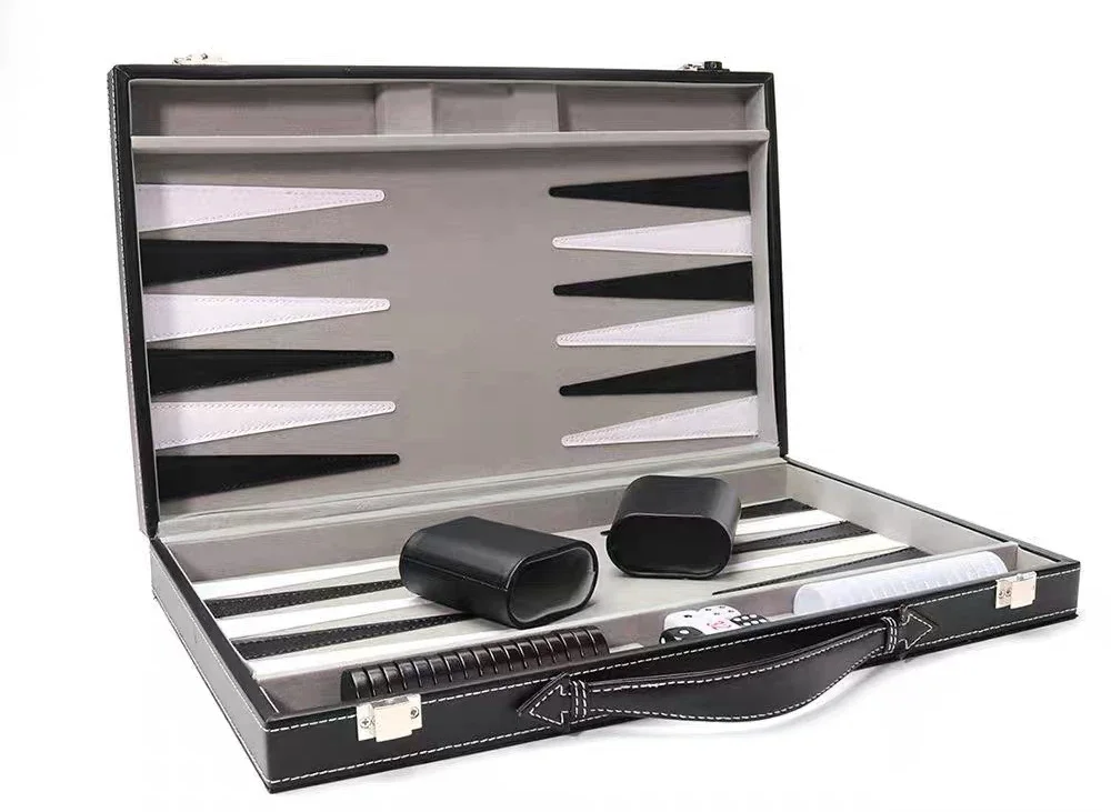 Customized 3 in 1 folding chess set Leather chessmen classic board game backgammon
Customized 3 in 1 folding chess set Leather chessmen classic board game backgammon