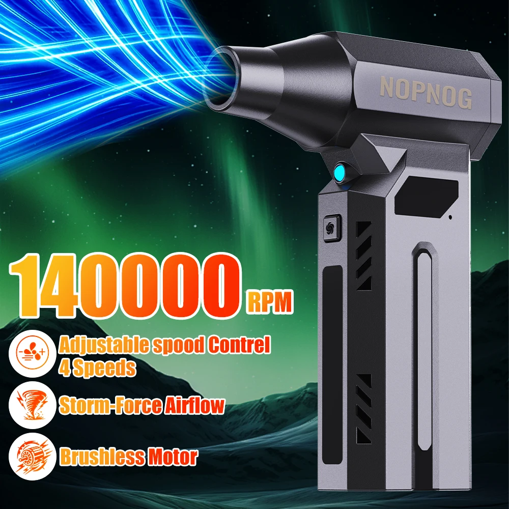 Portable Turbo Blower Fan Cordless 140K RPM Blowing Clean Tool Dust Snow Removal Car Air Duster Camping Mat Inflator Multi Tools
Portable Turbo Blower Fan Cordless 140K RPM Blowing Clean Tool Dust Snow Removal Car Air Duster Camping Mat Inflator Multi Tools