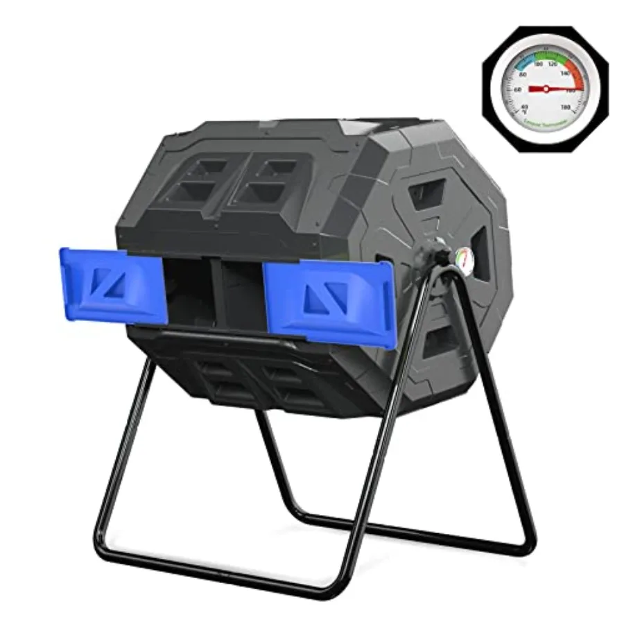 Large Compost Tumbler Bin - Outdoor Garden Rotating with Thermometer -Automatic Temperature Measurement-Sturdy Steel Frame - 43
Large Compost Tumbler Bin - Outdoor Garden Rotating with Thermometer -Automatic Temperature Measurement-Sturdy Steel Frame - 43