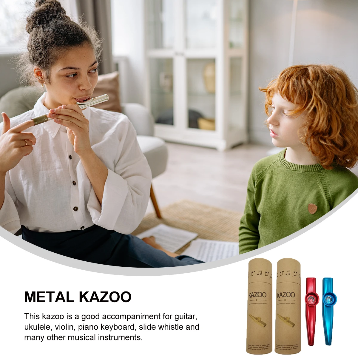 Metal Kazoo Mini Portable Instrument for Kids Adults Kids Musical Instruments Lightweight Safe Durable Musical Gifts
Metal Kazoo Mini Portable Instrument for Kids Adults Kids Musical Instruments Lightweight Safe Durable Musical Gifts