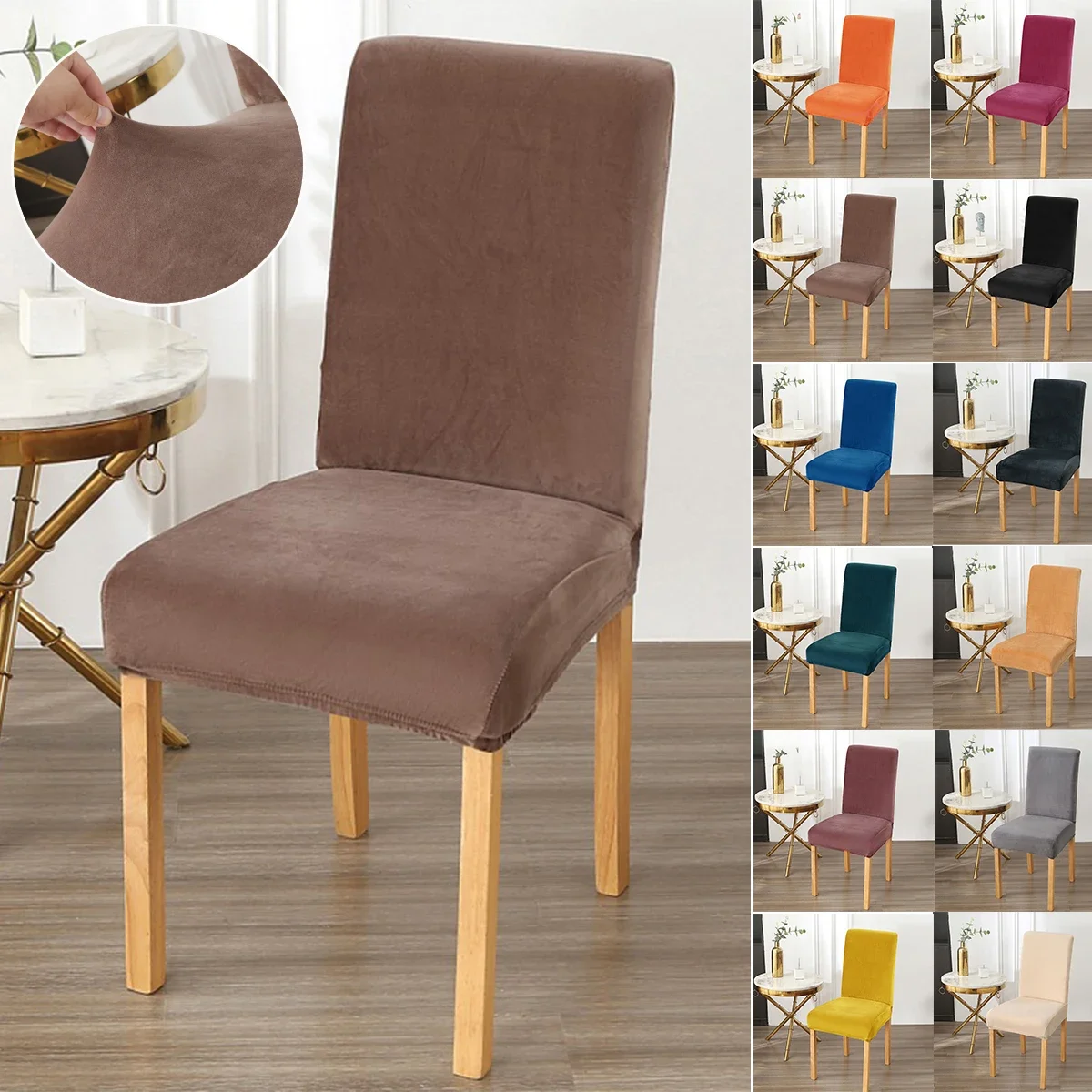 Solid Color Chair Cover for Dining Room Stretch Jacquard Dining Chair Cover Slipcover Elastic Spandex Kitchen Chair Cover 의자 커버
Solid Color Chair Cover for Dining Room Stretch Jacquard Dining Chair Cover Slipcover Elastic Spandex Kitchen Chair Cover 의자 커버