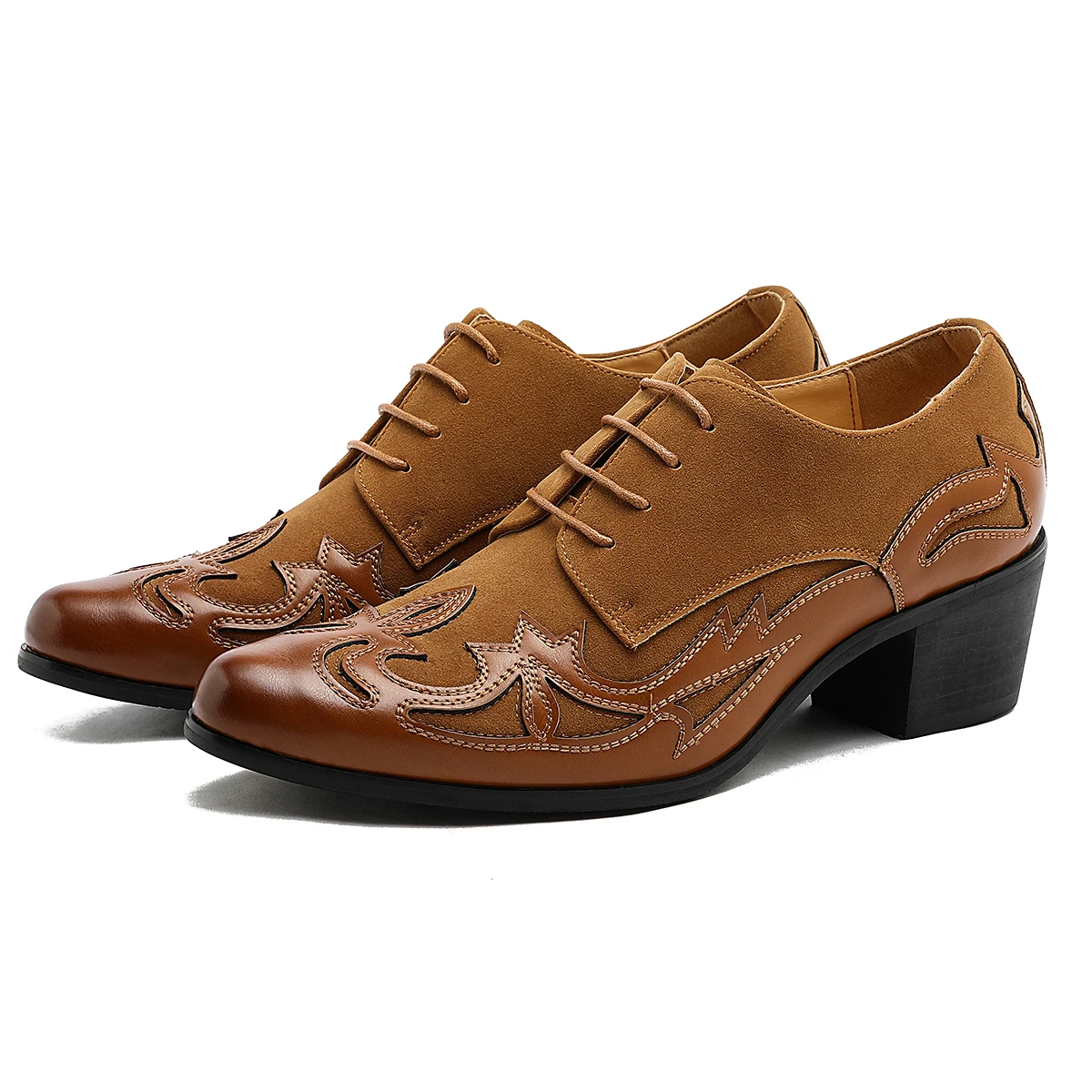Large Size Leather Shoes Prom High Heels Leather Shoes Men's Fashion Embroidered Laces Cuban Shoes Pointed
Large Size Leather Shoes Prom High Heels Leather Shoes Men's Fashion Embroidered Laces Cuban Shoes Pointed