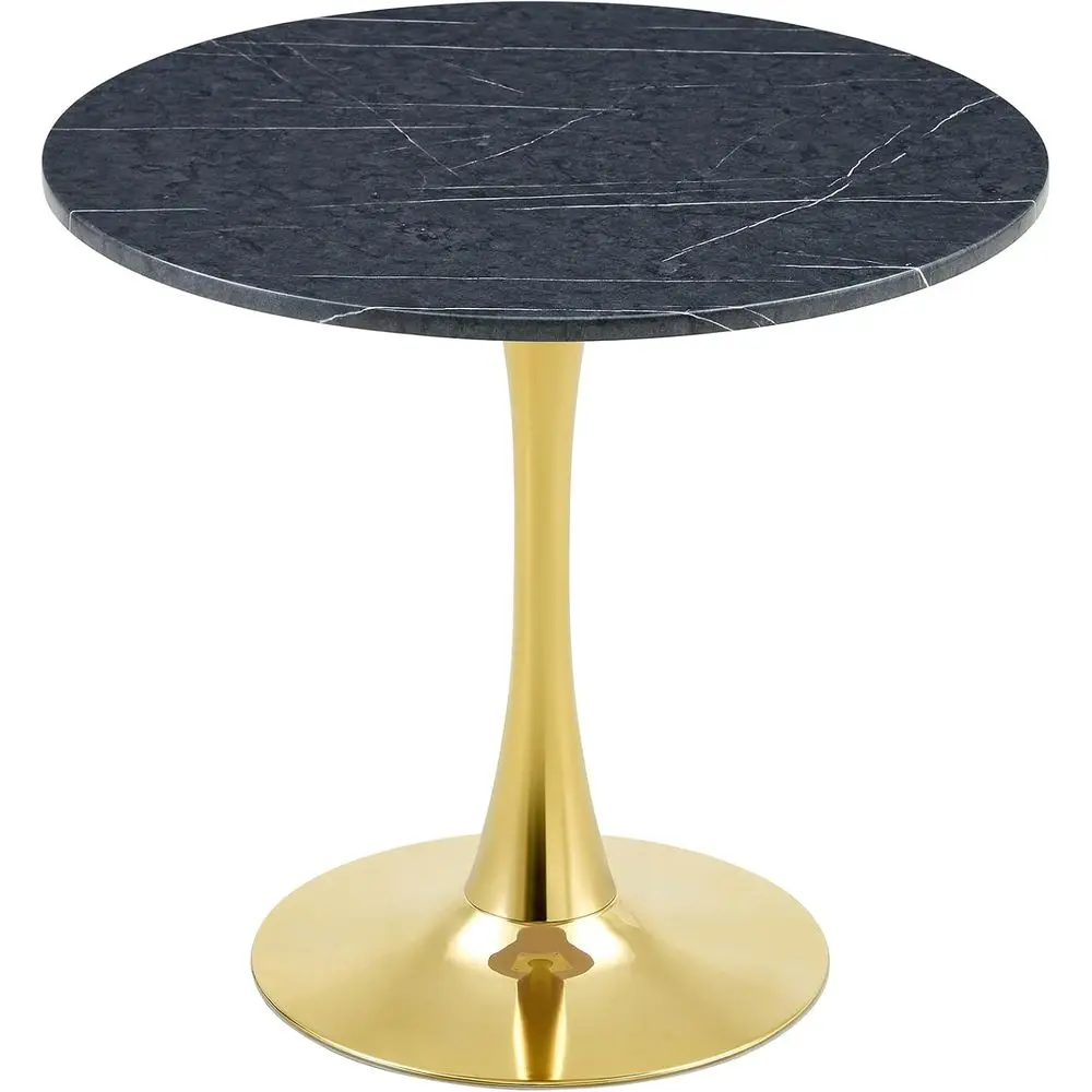31.5 Inch Small Round Dining Table or 2-4 Person, Circle Tulip Table with aux Marble MD Top and Gold Metal Base,Century ern Bist
31.5 Inch Small Round Dining Table or 2-4 Person, Circle Tulip Table with aux Marble MD Top and Gold Metal Base,Century ern Bist