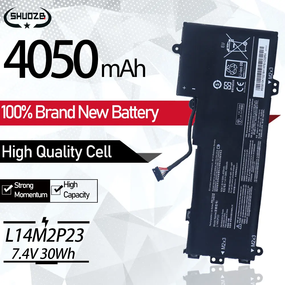 L14L2P22 L14S2P22 L14M2P23 L14M2P24 Laptop Battery For Lenovo IdeaPad 100-14IBY 500S-13ISK 510S-13IKB U31-70 E31-70 7.4V 30Wh
L14L2P22 L14S2P22 L14M2P23 L14M2P24 Laptop Battery For Lenovo IdeaPad 100-14IBY 500S-13ISK 510S-13IKB U31-70 E31-70 7.4V 30Wh