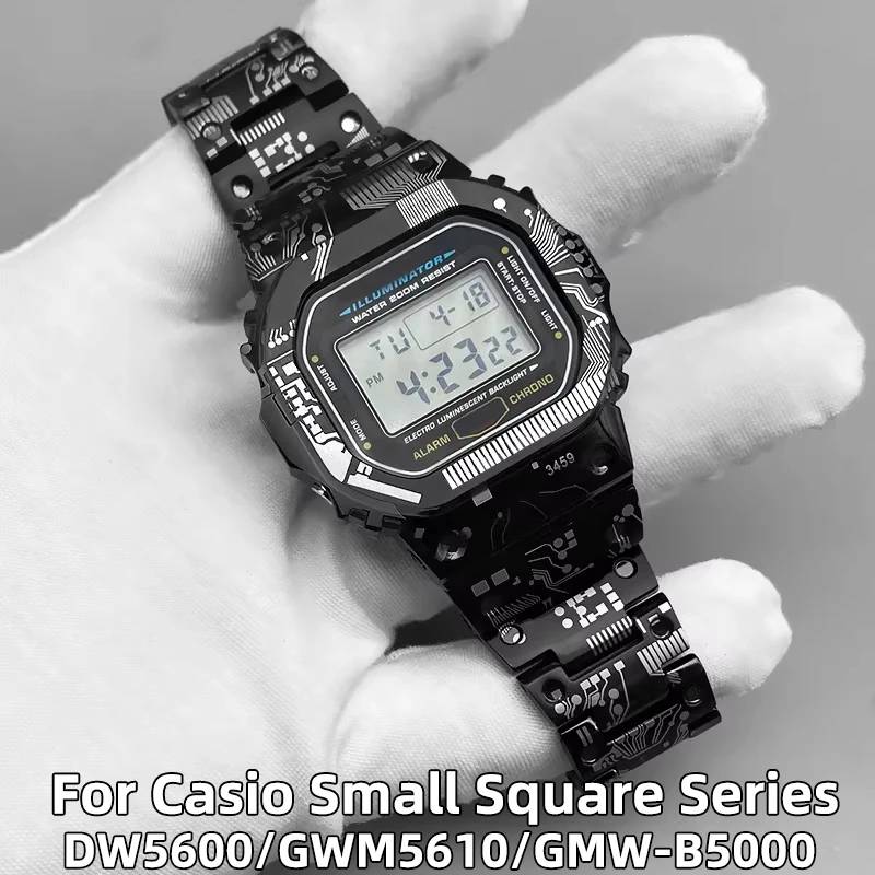 Titanium alloy strap For Casio GMW5610/DW5600 circuit board titanium alloy modification accessories, small square strapGMW-B5000
Titanium alloy strap For Casio GMW5610/DW5600 circuit board titanium alloy modification accessories, small square strapGMW-B5000