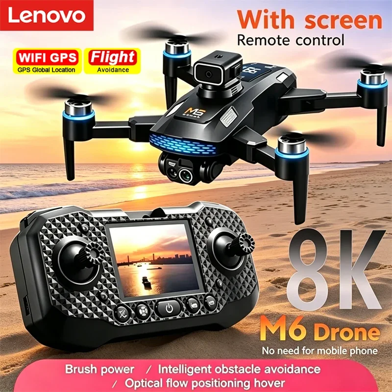 Lenovo M6 Drone 8K Professional HD Camera Drones 5G WIFI FPV Video 4K UAV With Screen Remote Control RC Quadcopter Drone
Lenovo M6 Drone 8K Professional HD Camera Drones 5G WIFI FPV Video 4K UAV With Screen Remote Control RC Quadcopter Drone