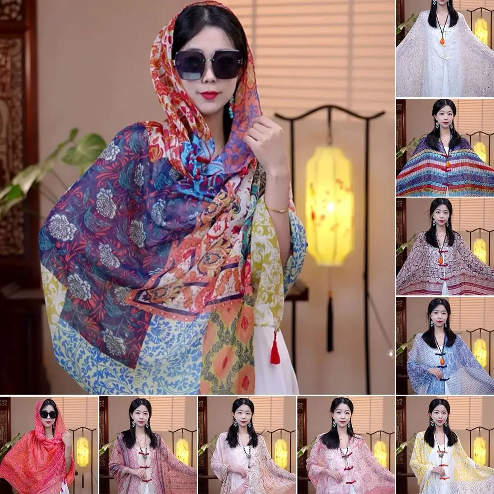 Ethnic Style Spring Summer Buckle Shawl Coat Sun Protection Thin Air-conditioned Shirt Sunscreen Silk Scarf Headscarf
Ethnic Style Spring Summer Buckle Shawl Coat Sun Protection Thin Air-conditioned Shirt Sunscreen Silk Scarf Headscarf