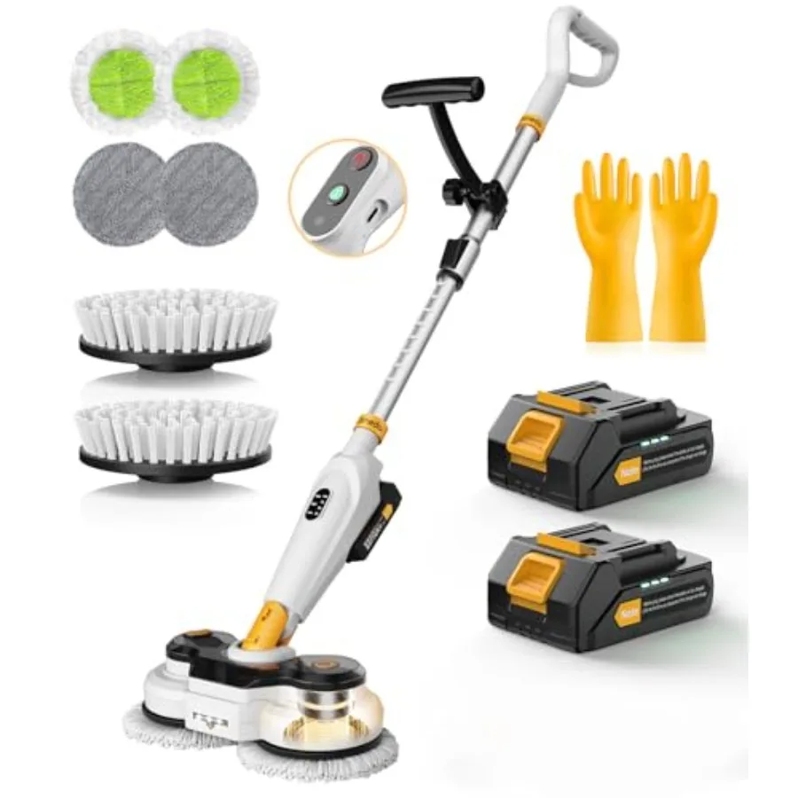 Battery Electric Mop M3, 800RPM Cordless Electric Power Scrubber Mops for Floor Cleaning, Best Automatic Spin Mops with Smart D
Battery Electric Mop M3, 800RPM Cordless Electric Power Scrubber Mops for Floor Cleaning, Best Automatic Spin Mops with Smart D