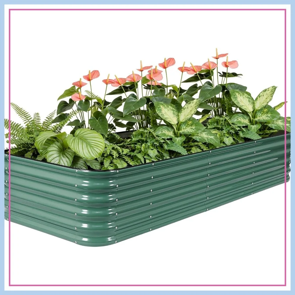 8x3x1.4FT Galvanized Raised Garden Bed Outdoor, Metal Planter Box Kit, 5-in-1 Modular Raised Beds for Vegetables Flowers Herbs
8x3x1.4FT Galvanized Raised Garden Bed Outdoor, Metal Planter Box Kit, 5-in-1 Modular Raised Beds for Vegetables Flowers Herbs