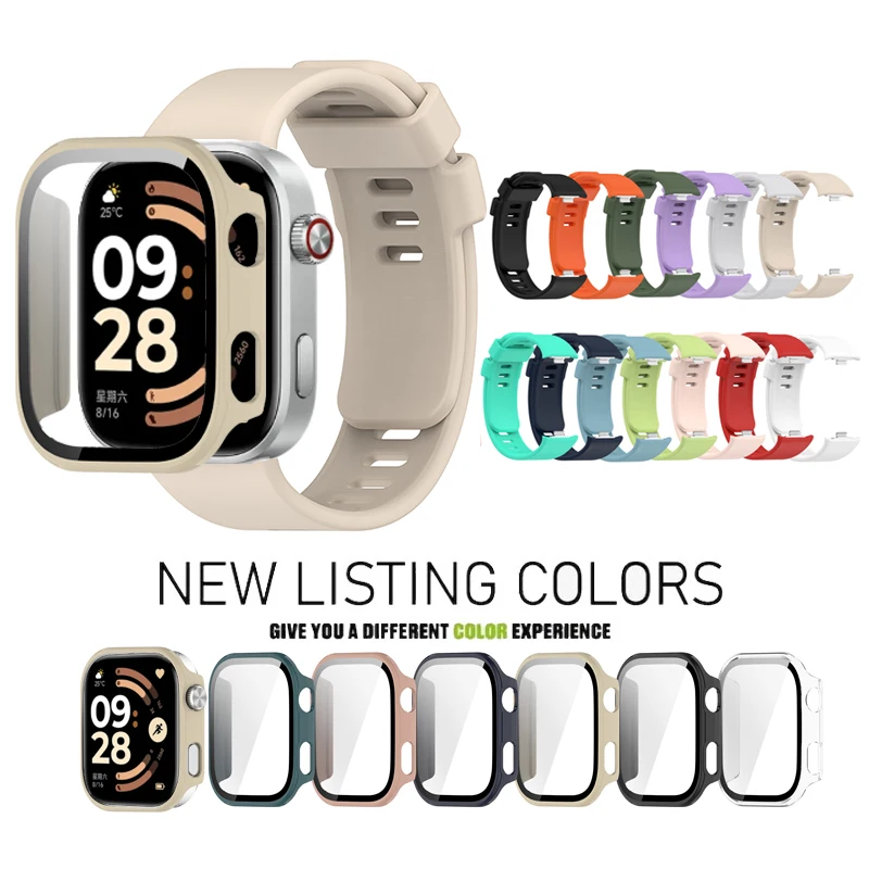 Silicone Strap Band / Case Tempered Glass Screen Protector Cover for Redmi Watch 6 Spare strap
Silicone Strap Band / Case Tempered Glass Screen Protector Cover for Redmi Watch 6 Spare strap