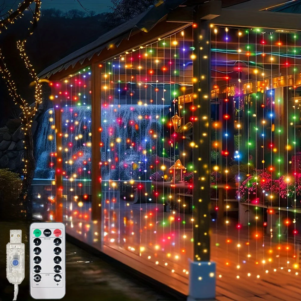 Remote Fairy Lights USB Curtain LED String Lights EID Mubarak Bedroom Wedding Valentine's Day Ramadan Home Decoration 2026
Remote Fairy Lights USB Curtain LED String Lights EID Mubarak Bedroom Wedding Valentine's Day Ramadan Home Decoration 2026