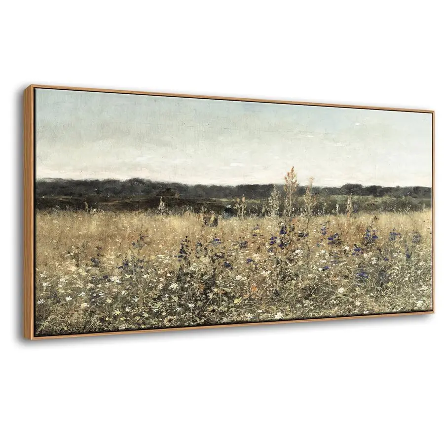 Framed Wall Art Decoration, Vintage Wildflower Field Canvas Wall Art, Classical Flowers Landscape Painting Prints, Farmhouse Cot
Framed Wall Art Decoration, Vintage Wildflower Field Canvas Wall Art, Classical Flowers Landscape Painting Prints, Farmhouse Cot