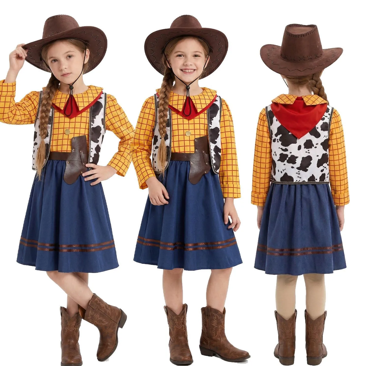 Children's Toy Story Cowboy Woody Dress Halloween Costume Girls' Role-play Clothing Polyester Fabric Stage Performance Outfit
Children's Toy Story Cowboy Woody Dress Halloween Costume Girls' Role-play Clothing Polyester Fabric Stage Performance Outfit