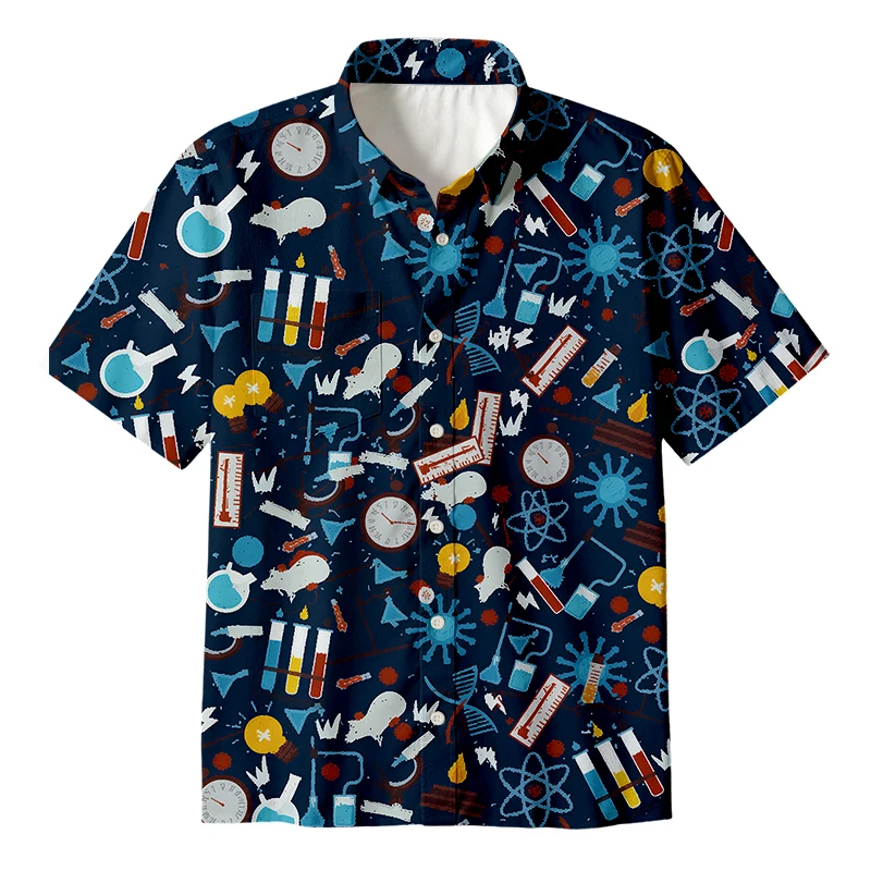 Science Experiment Enthusiast Button Up Shirt Printed T-shirt 3D Street Wear Party Loose Sports Men's and Women's Same Top
Science Experiment Enthusiast Button Up Shirt Printed T-shirt 3D Street Wear Party Loose Sports Men's and Women's Same Top